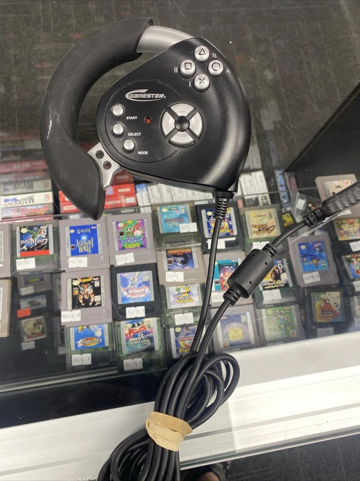 Controle de volante portátil Radica Gamester PS2 preto - Imagem 1 de 1