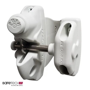 Safetech Hardware Post Wrap Around Gate Latch - SLV Viper X5 White
