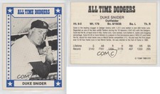 1980 TCMA All Time Brooklyn/Los Angeles Dodgers Black Back Duke Snider HOF