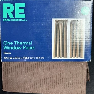 Room Essentials Window Panels (2) In Brown NEW 42W x 63L - Picture 1 of 3