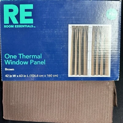 Room Essentials Window Panels (2) In Brown NEW 42W x 63L - Image 1 of 3