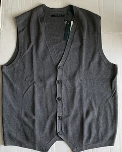 NWT Perry Ellis Sleeveless Sweater Vest Gray TALL Size LT - Picture 1 of 2