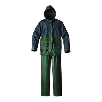 Waterproof Rain Suit XXL Hunting Fishing Jacket Pant Outdoor Green Blue Hood - Image 1 of 4