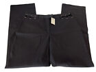 Arden B Black Pants Waist Detail Wide Leg Size 12