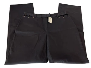 Arden B Black Pants Waist Detail Wide Leg Size 12 - Picture 1 of 12