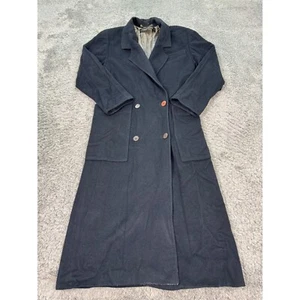 Louis Feraud Jacket Womans 4 Gray CASHMERE Wool Double Breasted Trench Coat Vtg - Picture 1 of 11