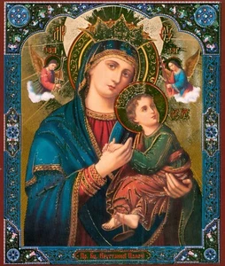 Our Lady Of Perpetual Help Christian Icon Богоматерь Неустанной Помощи  - Picture 1 of 2