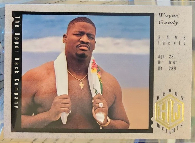 1994 Upper Deck Heavy Weights Wayne Gandy #37 Rams - Image 1 of 2