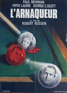 THE HUSTLER - NEWMAN / POOL / SPORT / ROSSEN - RARE REISSUE LARGE MOVIE POSTER - Bild 1 von 1
