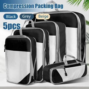 Portable Compression Packing Cubes Compressed Packing Cubes for Luggage DEE - Picture 1 of 27