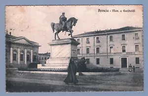 CR2257 Cart.Regionale: Brescia - Monumento a Garibaldi - viagg.1918 - Imagen 1 de 1