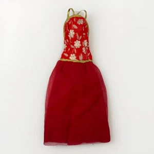 Vintage Barbie Fashion Favorites #3445 rot gold Kleid Dress Christie Pj Superstar - Bild 1 von 4