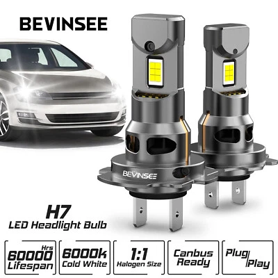 Bevinsee H7 Canbus LED Headlight Bulb High Low Beam Fog Light 70W 12000LM Bright - Image 1 of 4