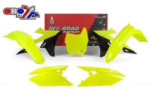 Plastic Kit Neon Yellow R-Tech Suzuki RMZ450 2018 - 2020 RMZ250 2019 - 2020 - Picture 1 of 1