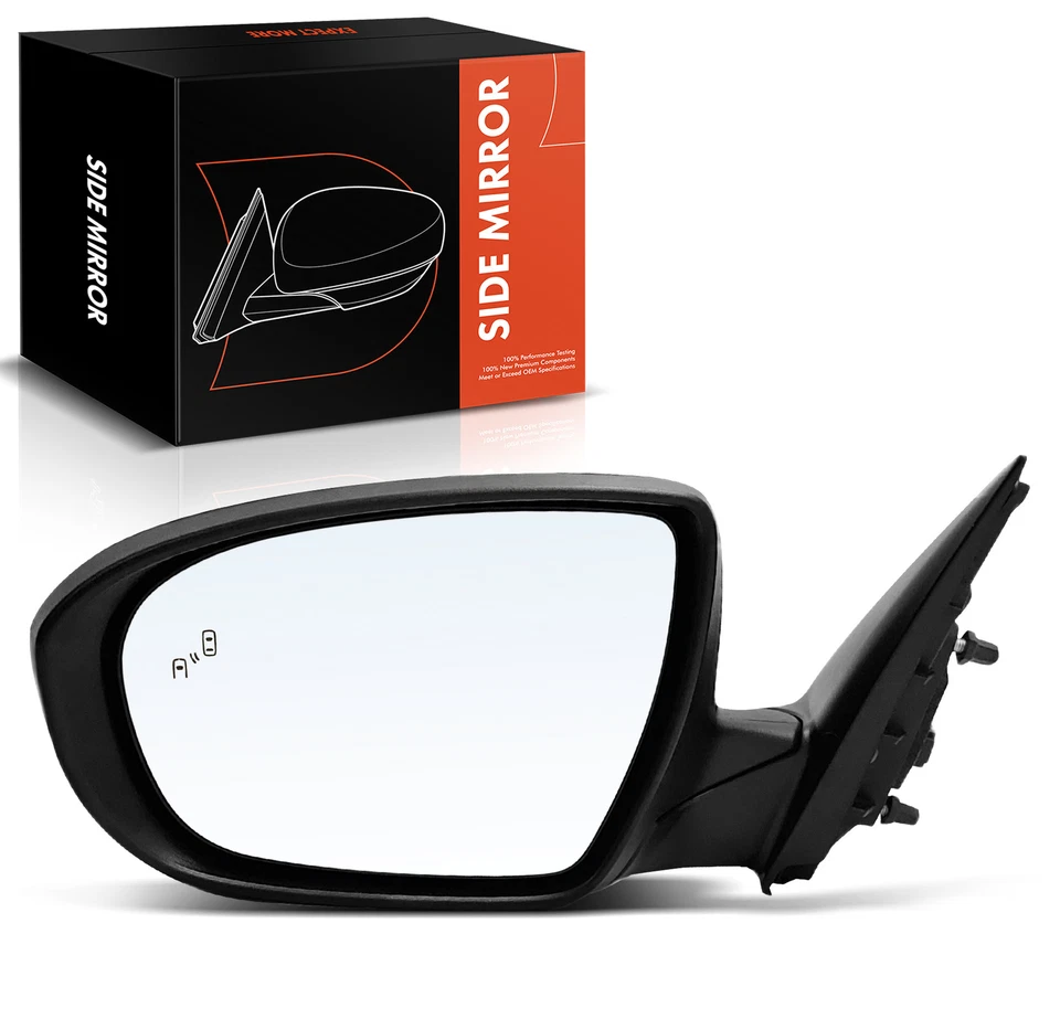 Espejo calefactor eléctrico negro lado izquierdo con intermitente y ajuste de alimentación para Kia Optima Foto 1 de 4