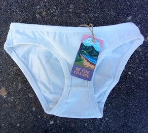 Jungmaven Women’s Hemp Cotton Blend White Bikini Brief Panties NWT size Small - Picture 1 of 7