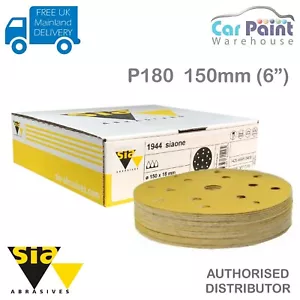 Dischi levigatura levigatura SIA P180 grana 150 mm DA H&L 50pk 6" carta grana abrasiva - Foto 1 di 4