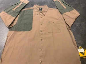Browning Mens Hunting Shirt 3XL Shooting Long Sleeve Brown Green - Picture 1 of 11