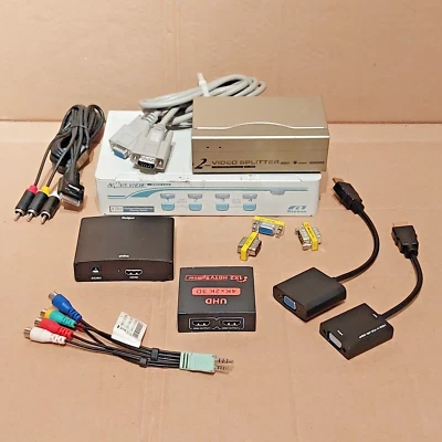 Job Lot of AV Connectors - Novaview KVM, Unixtar, HDMI VGA Converters/Splitters - Image 1 of 4