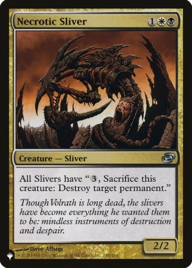 1 x Necrotic Sliver - The List - Planar Chaos - LP - Magic The Gathering - MTG - Image 1 of 1