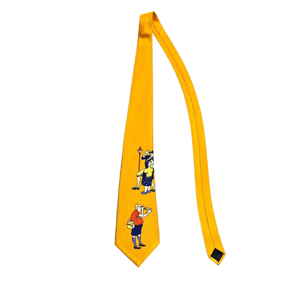 Polo Marco vintage para hombre estilo italiano 4 pulgadas Corbata turística Washington años 80 papá divertida Foto 1 de 4