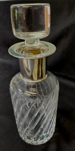 Atlantis Crystal Decanter with Silverplated Collar - Picture 1 of 3