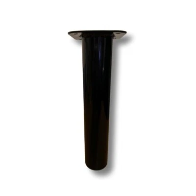 Black Round Metal Table Legs | Bench Legs |Bar  200mm -1000mm - RAL 9005 - Image 1 of 2