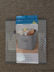 InterDesign Chevron Fabric Closet Organizer Storage Cube Holiday Home Décor - Picture 1 of 3