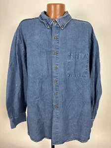 Vintage Open Trails Jeanshemd Herren 3XL Langarm Heavyweight Outdoor Rugged - Bild 1 von 15
