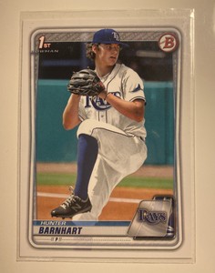 Hunter Barnhart 2020 Bowman Draft 1st Bowman #BD-66 Tampa Bay Rays