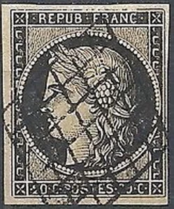 1849 FRANCIA USATO CERERE 20 CENT - FR627 - Picture 1 of 1