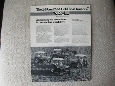 White 2-55 2-65 field boss tractor specification sheet brochure - Image 1 of 2