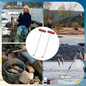 2 Pcs 12 in Stainless Steel Fish Hook Remover Tools Summer Fishing Hook Quick... - Picture 1 of 1