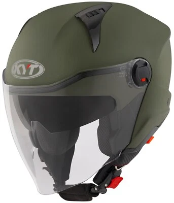 KYT D-City Plain Motorradhelm (Grünmatt) Gr: L (59) - Bild 1 von 4