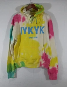 VSTR PREMIUM IYKYK PASTEL TIE DYE BLOCK LETTER GRAPHIC HOODED SWEATSHIRT - Picture 1 of 10