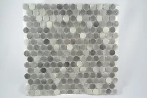 Polka Dots Series PLK-64 Enlightened Sky 12"x12" Penny Round Floor Wall Tiles-6 - Picture 1 of 3