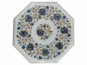 12 Zoll Marmor Couchtischplatte Marmor Stein eingelegt Intarsien Pietra Dura Geschenke - Bild 1 von 8