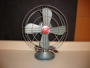 Antique GE 12” Two Speed Oscillating Fan Model FM12S41 Works Free Ship - Picture 1 of 10