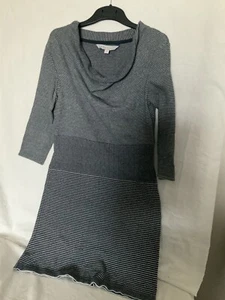 Crew Clothing Dress Size 10 Uk Blue Stripe Jersey Slim Style Dress - Picture 1 of 5