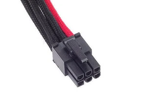 Cable Silverstone negro/rojo PP07-IDE6BR, 1 x conector de 6 pines a PCI-E de 6 pines - Imagen 1 de 2