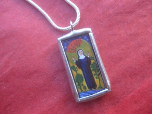 SAINT HILDEGARD of BINGEN—Catholic Art and Jewelry—Holy Medal Charm Pendant - Picture 1 of 2