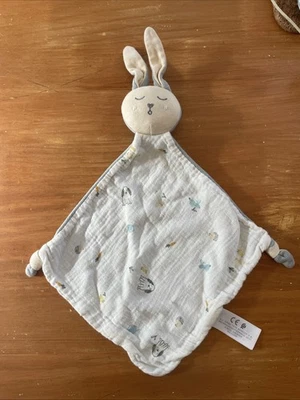 Doudou Plat Lange Lapin Blanc Bleu Gris Beige Chien Carotte Hérisson Simba Toys - Photo 1/4