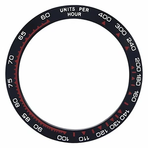 BISEL DE CERÁMICA PARA ROLEX DAYTONA GRABADO 16500 16520 116500 116520 NEGRO/ROJO 116 - Imagen 1 de 2