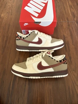 Nike Dunk низкий женщин хаки команды красный IM6687-262 размер 8 женщин совершенно новый - Изображение 1 из 4