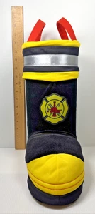 Bota de bombero de felpa 13" niños cesta de Pascua bolsa de caramelos bolsa de juguete unidad - Imagen 1 de 9