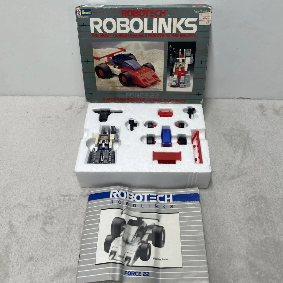 Robot Revell Robotech Robolinks Force 22 Racer 1985 caja original transformable Foto 1 de 4