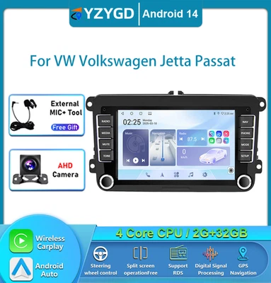 Android GPS Carplay Radio Multimedia For VW Volkswagen Jetta Passat Car Screen - Image 1 of 4
