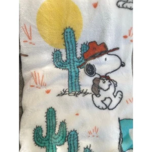 Peanuts Snoopy Cactus Coperta di Peluche | 50x70 Super Morbida - Foto 1 di 4