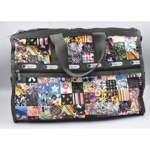 Bolso de Lona LeSportsac Weekender Overnight Multicolor Patchwork Nuevo sin Etiquetas - Imagen 1 de 11