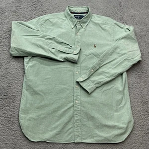 Polo Ralph Lauren Oxford Stoff Hemd Herren XL Classic Fit Grün Fleisch Pony Preppy - Bild 1 von 10
